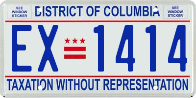 DC license plate EX1414