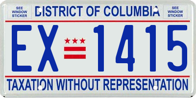 DC license plate EX1415