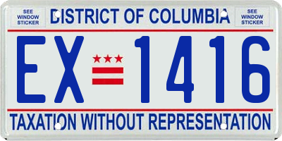 DC license plate EX1416
