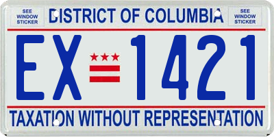 DC license plate EX1421