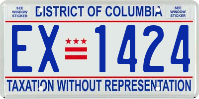 DC license plate EX1424