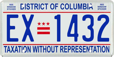 DC license plate EX1432
