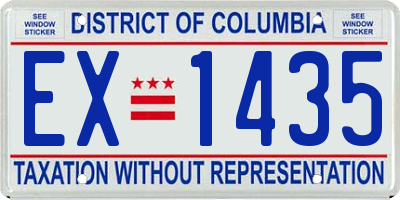 DC license plate EX1435