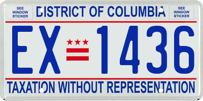 DC license plate EX1436