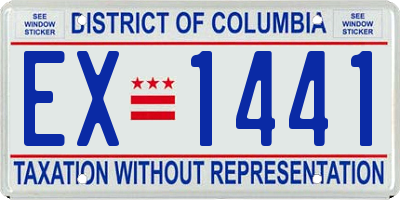 DC license plate EX1441