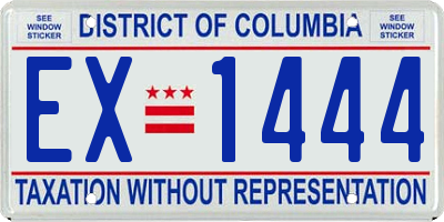 DC license plate EX1444