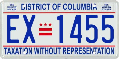 DC license plate EX1455