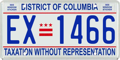 DC license plate EX1466