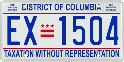 DC license plate EX1504