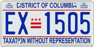 DC license plate EX1505