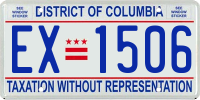 DC license plate EX1506