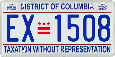 DC license plate EX1508