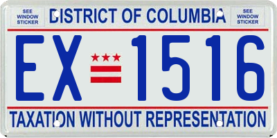DC license plate EX1516