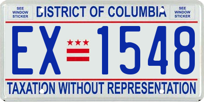 DC license plate EX1548