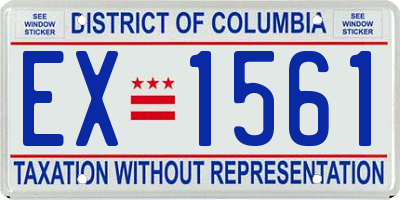 DC license plate EX1561