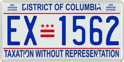 DC license plate EX1562