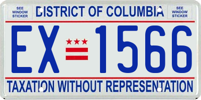 DC license plate EX1566