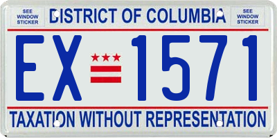 DC license plate EX1571