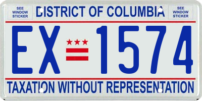 DC license plate EX1574