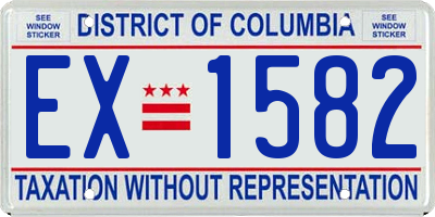 DC license plate EX1582