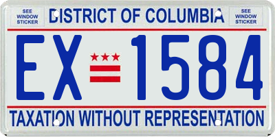 DC license plate EX1584