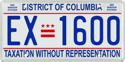 DC license plate EX1600