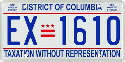 DC license plate EX1610