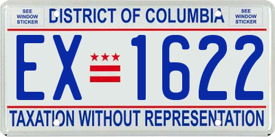 DC license plate EX1622