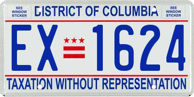 DC license plate EX1624