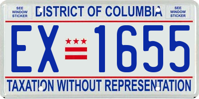 DC license plate EX1655