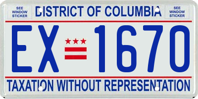DC license plate EX1670