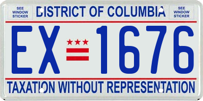 DC license plate EX1676