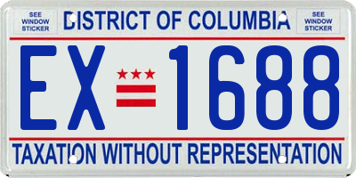 DC license plate EX1688