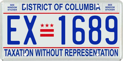 DC license plate EX1689