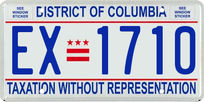DC license plate EX1710