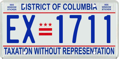 DC license plate EX1711