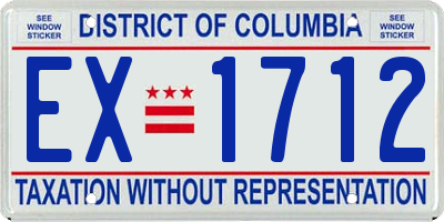 DC license plate EX1712