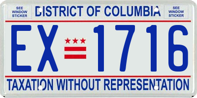 DC license plate EX1716