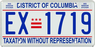 DC license plate EX1719