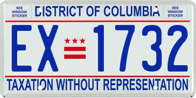 DC license plate EX1732