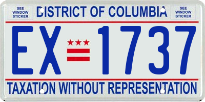 DC license plate EX1737