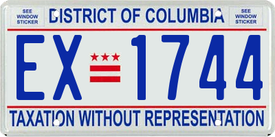 DC license plate EX1744