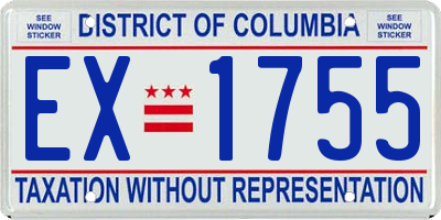 DC license plate EX1755