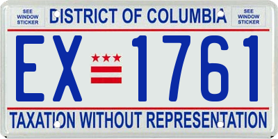 DC license plate EX1761