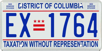 DC license plate EX1764