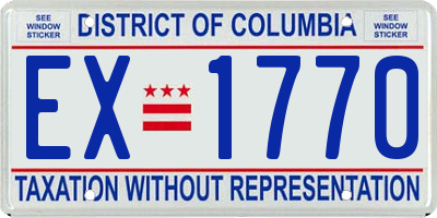 DC license plate EX1770