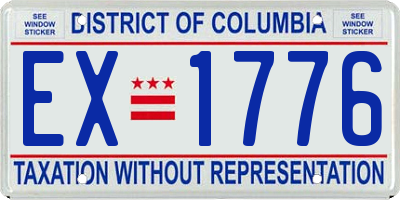 DC license plate EX1776
