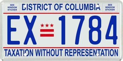 DC license plate EX1784