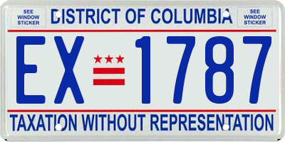 DC license plate EX1787