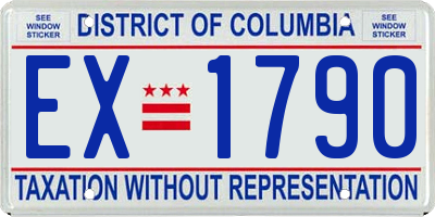 DC license plate EX1790